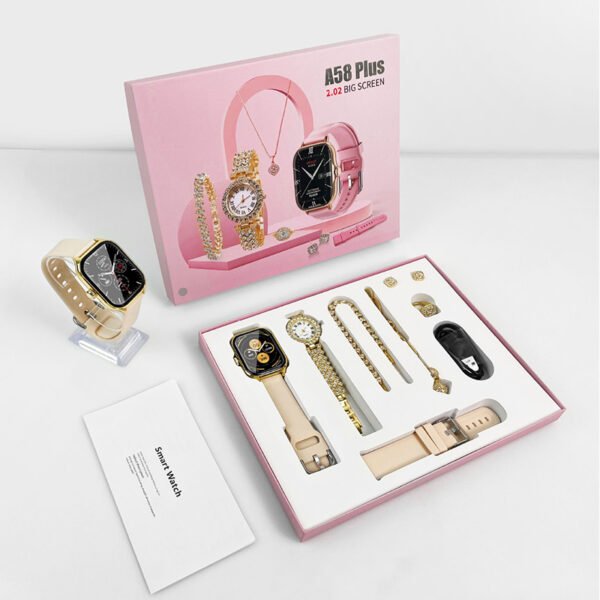 A58 Smart Watch & Jewellery Combo